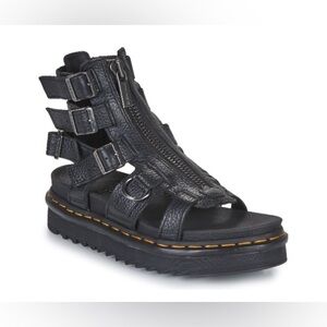 Dr. Martens Olson Charcoal Black Tumbled Nubuck Size 9